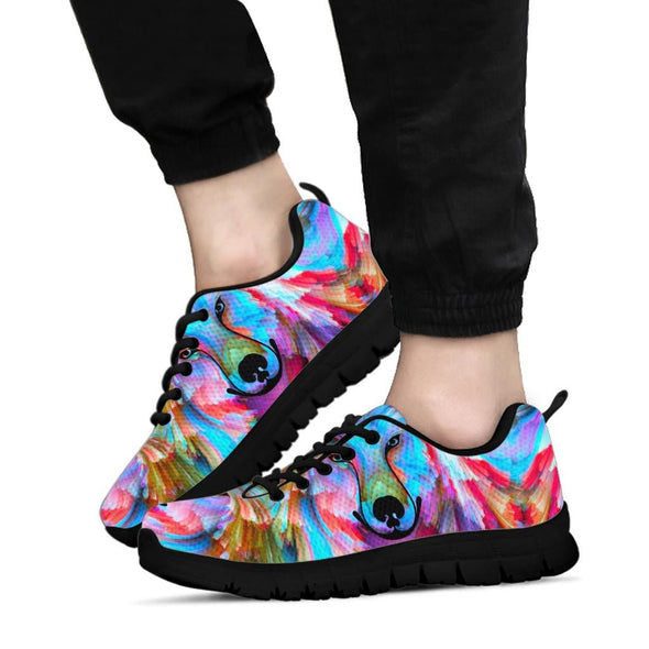 Psychedelic Wolf Sneakers - Crystallized Collective