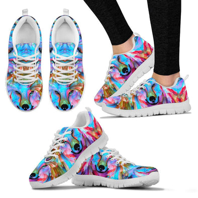 Psychedelic Wolf Sneakers - Crystallized Collective