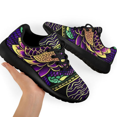 Purple Art Mandala Sport Sneakers - Crystallized Collective