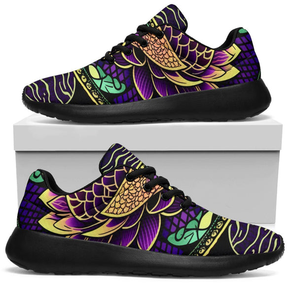 Purple Art Mandala Sport Sneakers - Crystallized Collective