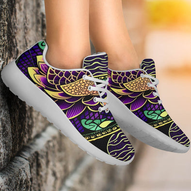 Purple Art Mandala Sport Sneakers - Crystallized Collective