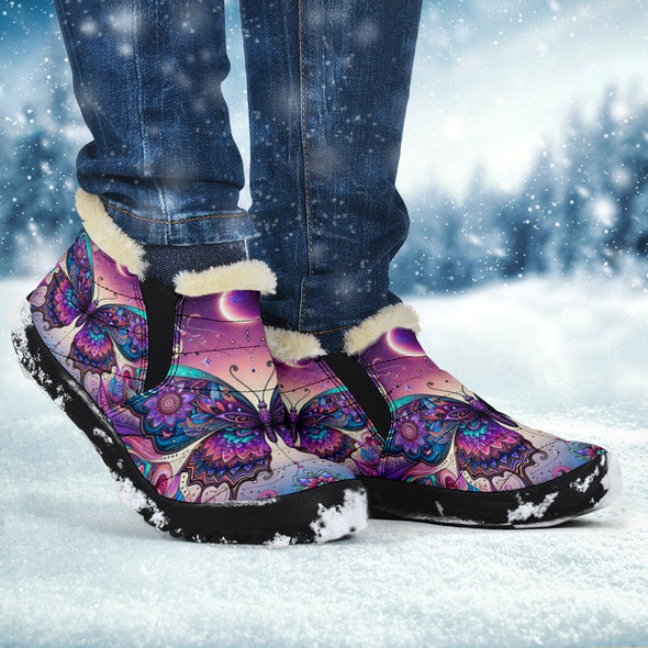 Purple Bohemian Butterfly Winter Sneakers - Crystallized Collective