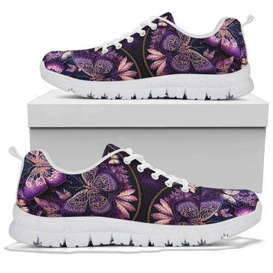 Purple Butterflies Mandala Sneakers - Crystallized Collective