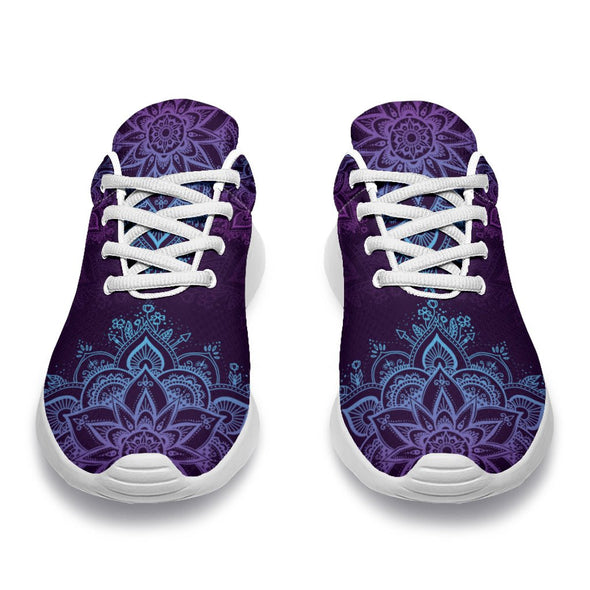 Purple Butterfly Mandala Sport Sneaker - Crystallized Collective