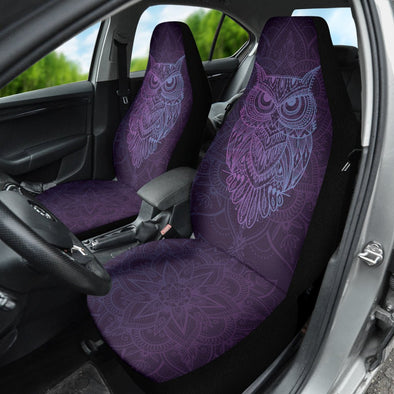 Purple Owl Mandala Car Seat Cover - Crystallized Collective