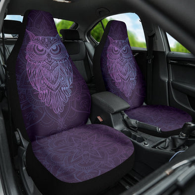 Purple Owl Mandala Car Seat Cover - Crystallized Collective