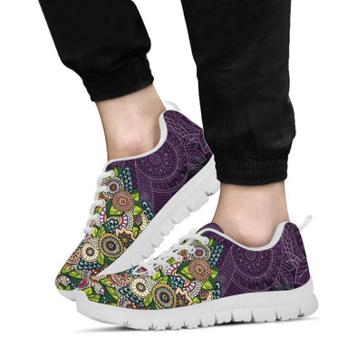 Purple Paisley flower Sneakers - Crystallized Collective