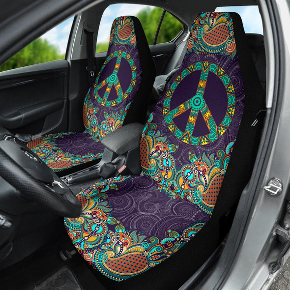 Purple Peace Mandala Car Seat Covers - Crystallized Collective