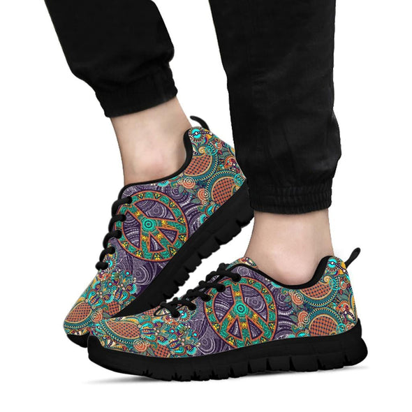 Purple Peace Mandala Sneakers - Crystallized Collective