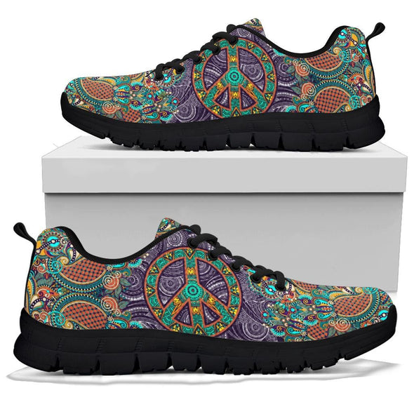 Purple Peace Mandala Sneakers - Crystallized Collective