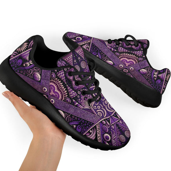 Purple Psychedelic Boho Sport Sneakers - Crystallized Collective