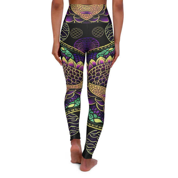 Radiant Serenity: High Waist Yoga Legging with Enchanting Mandala Design - Crystallized Collective