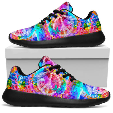Rainbow Peace Mandala Sport Sneaker - Crystallized Collective