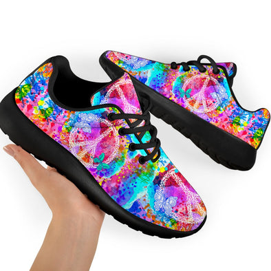 Rainbow Peace Mandala Sport Sneaker - Crystallized Collective