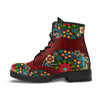 Red Flower Mandala HandCrafted Boots - Crystallized Collective