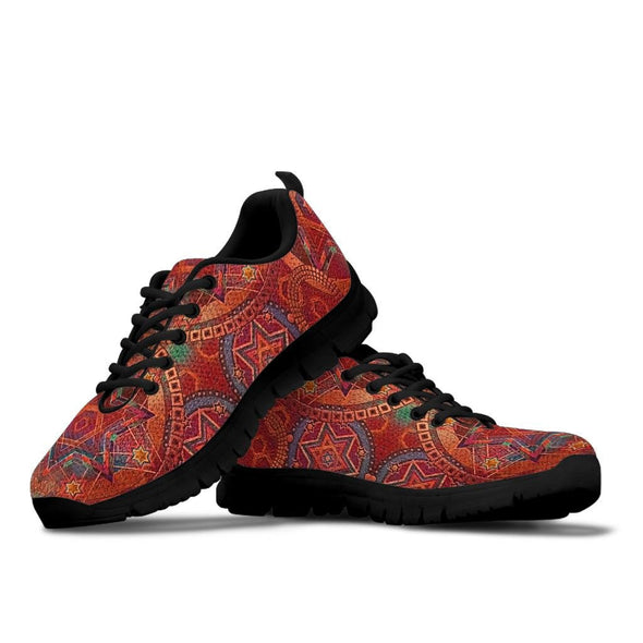 Red Oriental Mandala Sneakers - Crystallized Collective