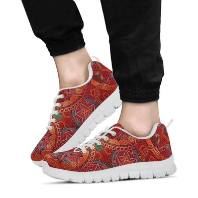 Red Oriental Mandala Sneakers - Crystallized Collective