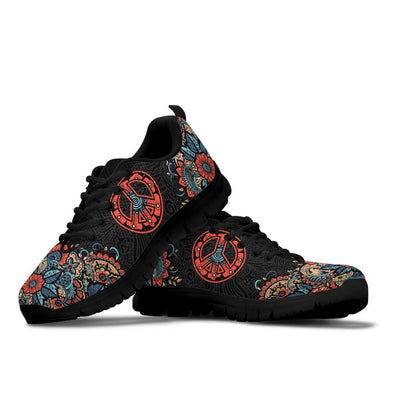 Red Peace Paisley Sneakers - Crystallized Collective