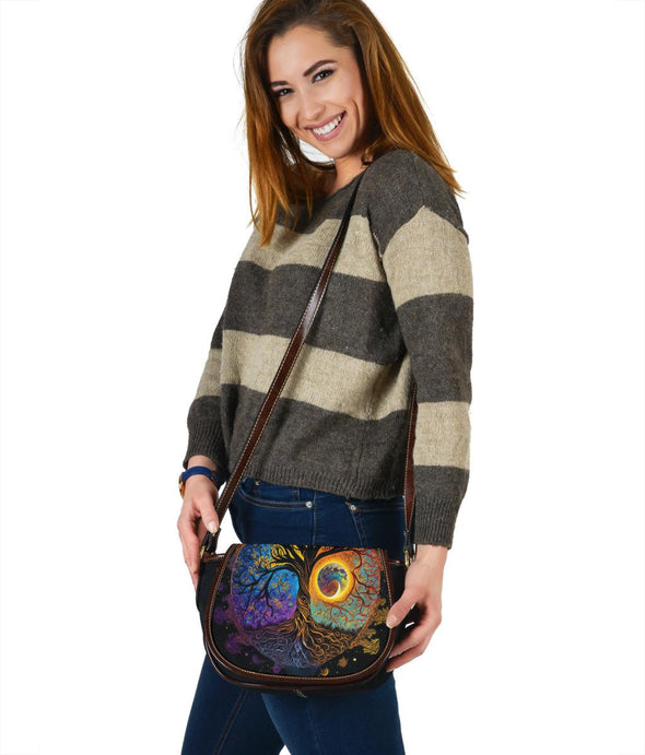 Roots of the Cosmos Canvas Saddle Bag - Crystallized Collective