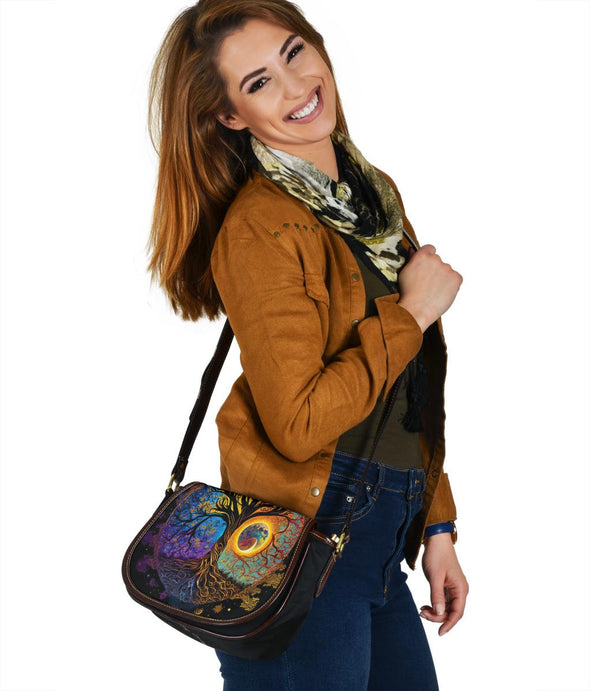 Roots of the Cosmos Canvas Saddle Bag - Crystallized Collective