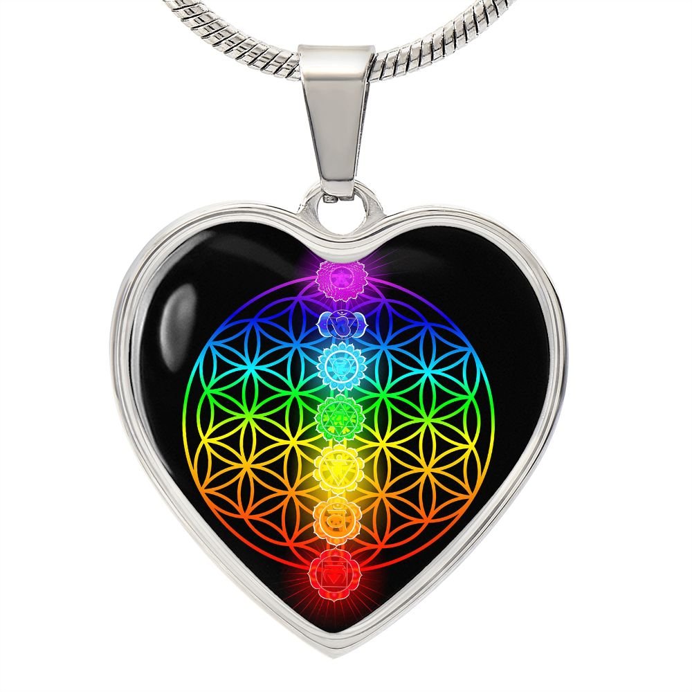 Sacred Chakras Heart Necklace - Crystallized Collective