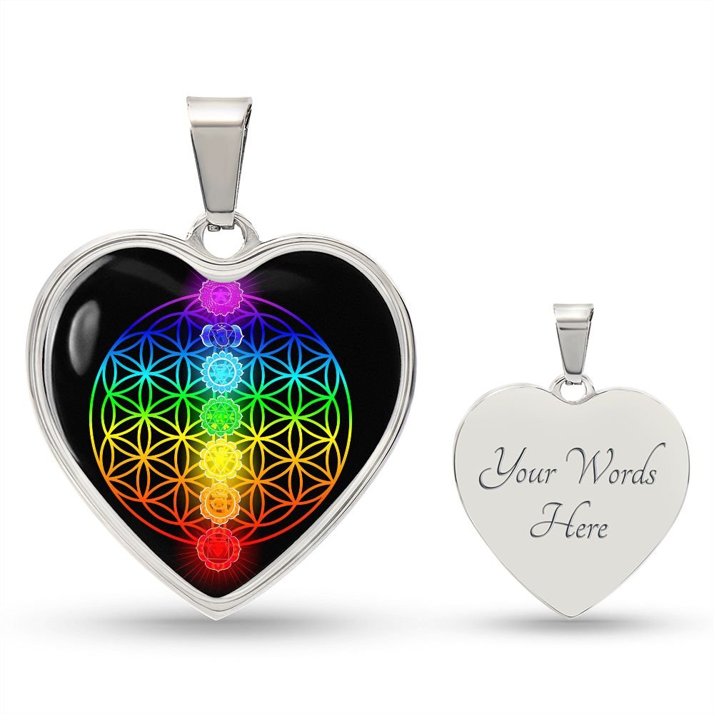 Sacred Chakras Heart Necklace - Crystallized Collective
