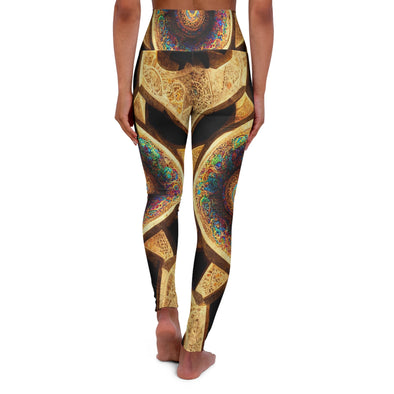 Sacred Geometry High Waist Yoga Legging: Alhambra Bliss - Crystallized Collective