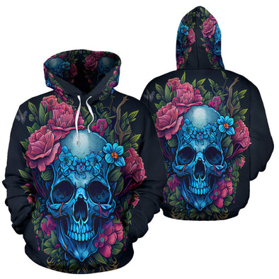 Skull Flowers 2 Hoodie - Crystallized Collective