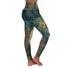 Sun and Moon: High Waist Yoga Legging with Jungle Vines - Crystallized Collective