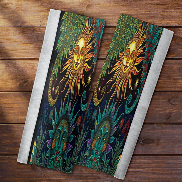 Sun and Moon Jungle Vibes Fridge Door Cover - Crystallized Collective