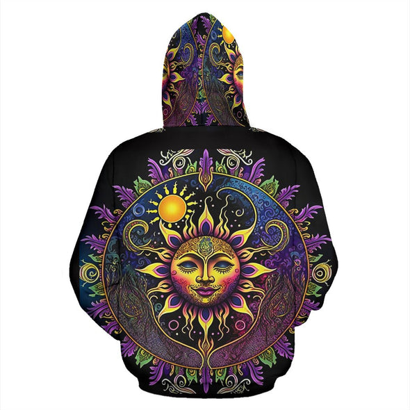 Sun and Moon Mandala Hoodie - Crystallized Collective