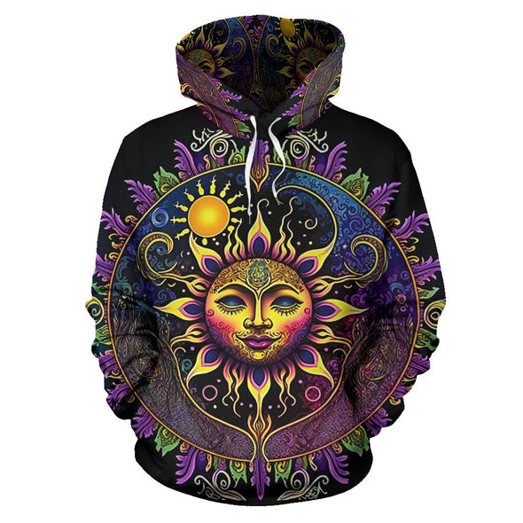 Sun and Moon Mandala Hoodie - Crystallized Collective