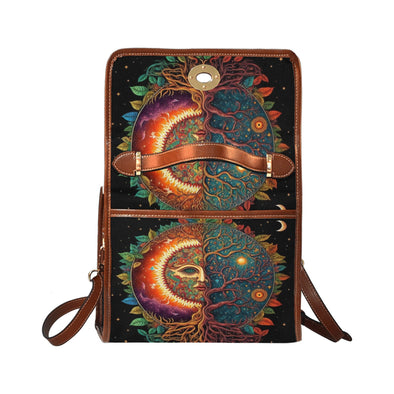 Sun and Moon Tree of Life Canvas Satchel Bag - Crystallized Collective