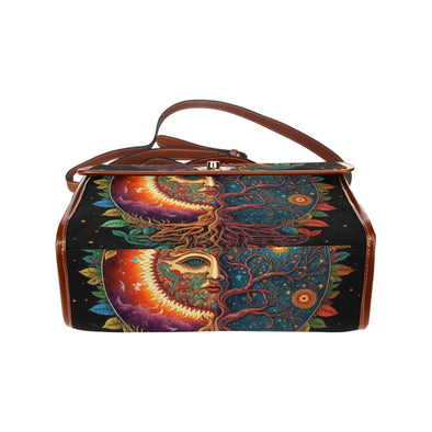 Sun and Moon Tree of Life Canvas Satchel Bag - Crystallized Collective