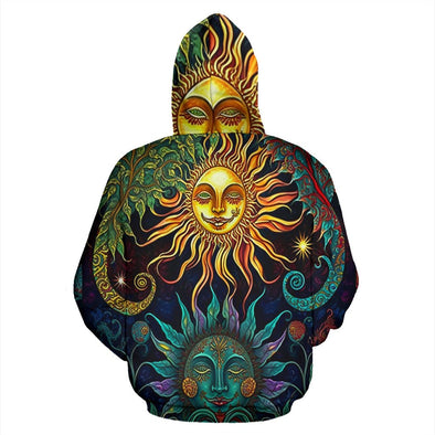 Sun and Moon Vines Hoodie - Crystallized Collective