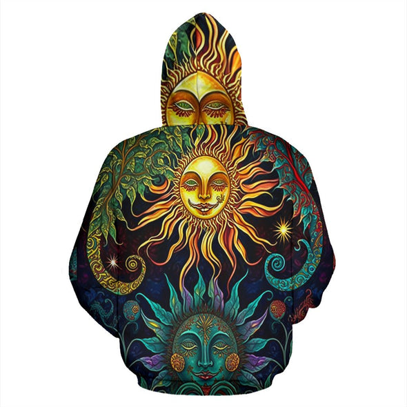 Sun and Moon Vines Hoodie - Crystallized Collective