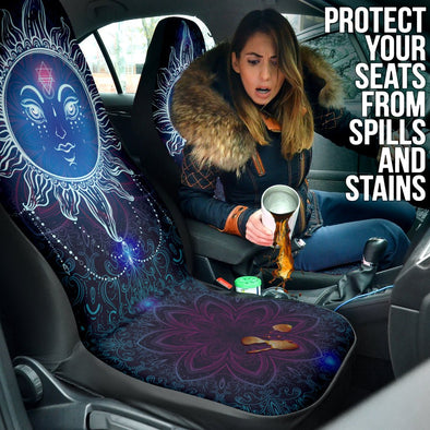 Sun Mandala Seat Cover - Crystallized Collective
