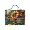 Sunflower and Butterflies Canvas Satchel Bag - Crystallized Collective