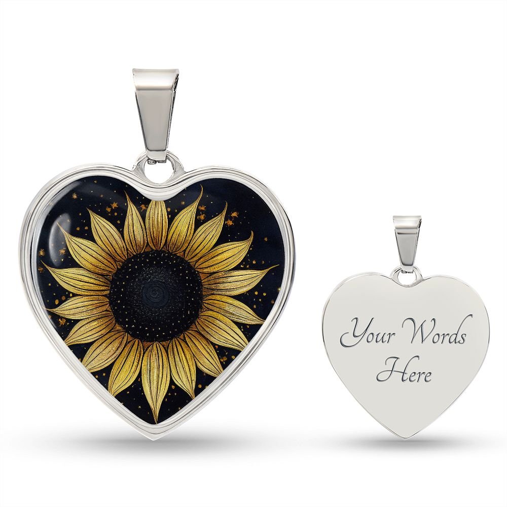 Sunflower Heart Necklace - Crystallized Collective
