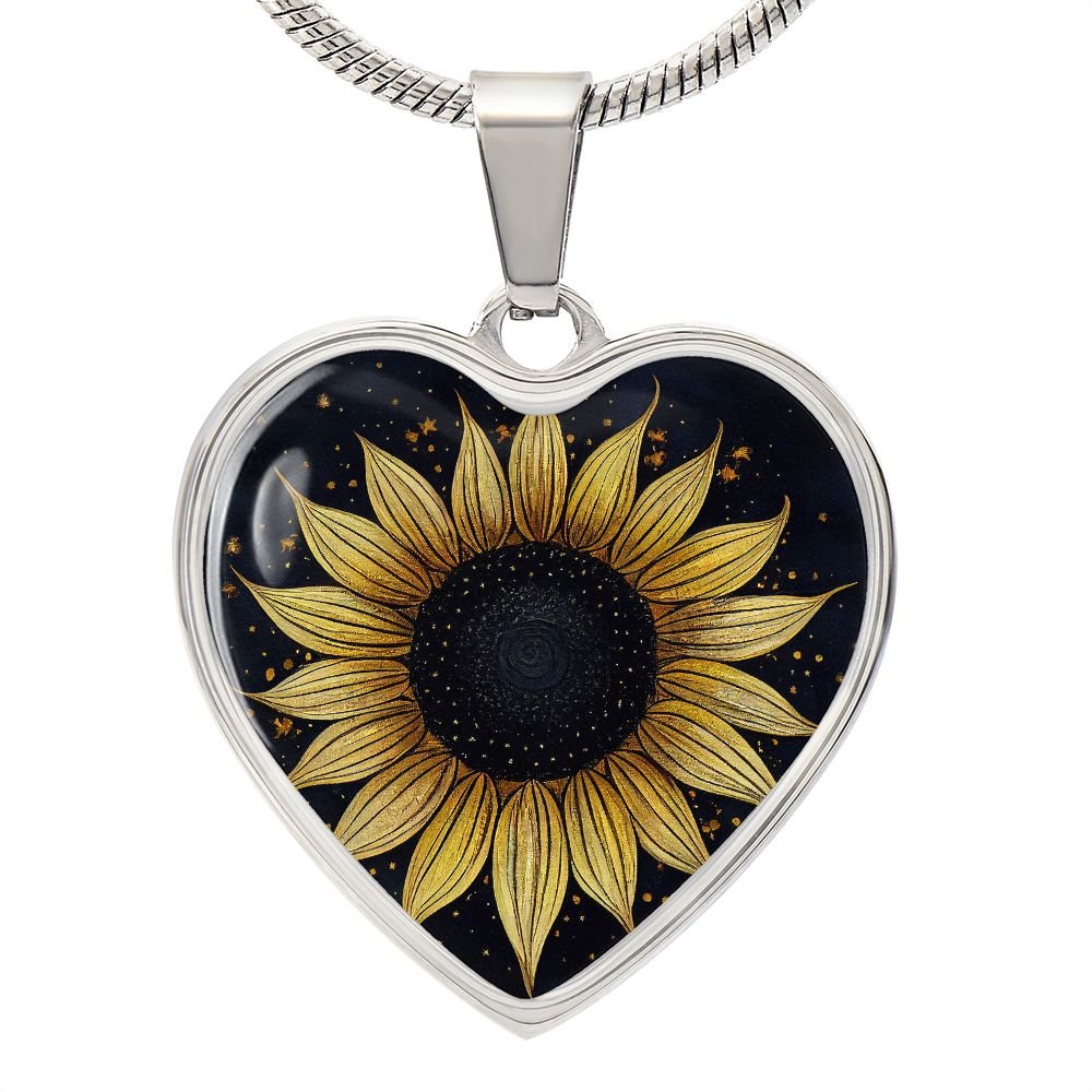 Sunflower Heart Necklace - Crystallized Collective