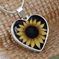 Sunflower Heart Necklace - Crystallized Collective