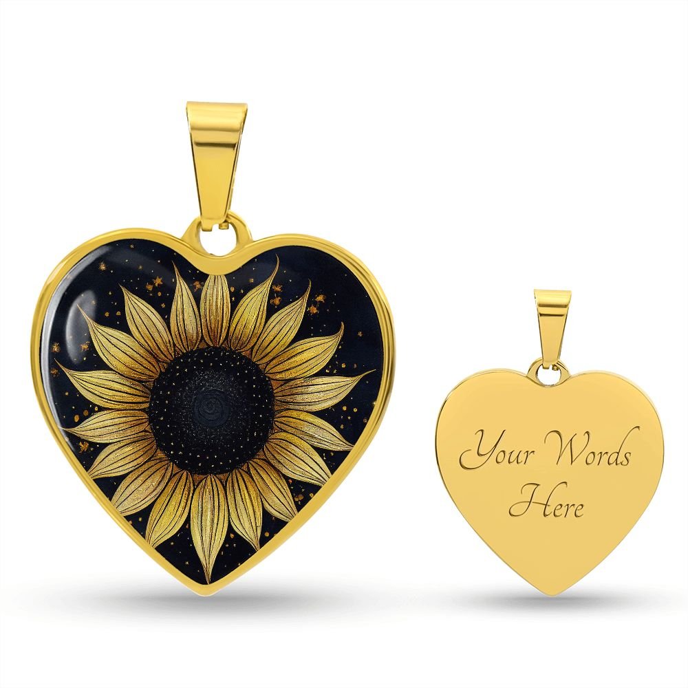 Sunflower Heart Necklace - Crystallized Collective