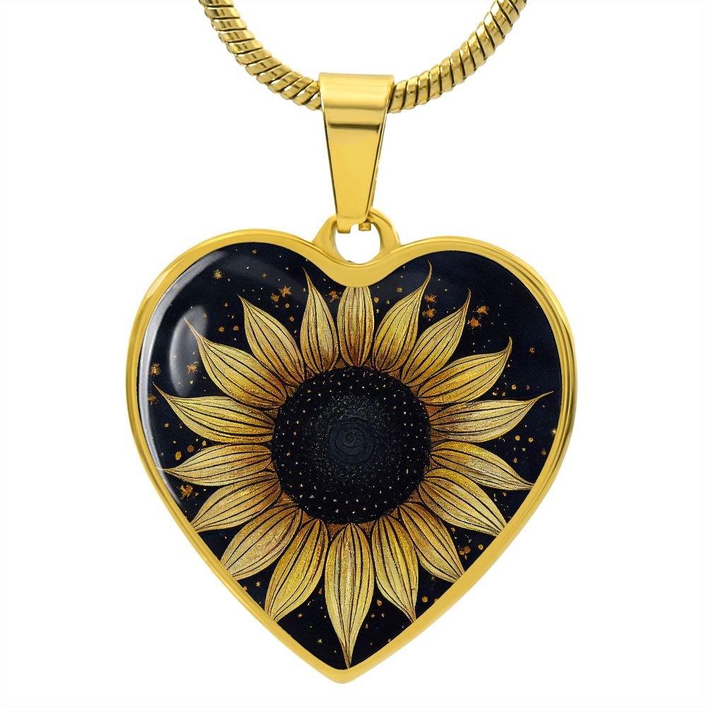 Sunflower Heart Necklace - Crystallized Collective