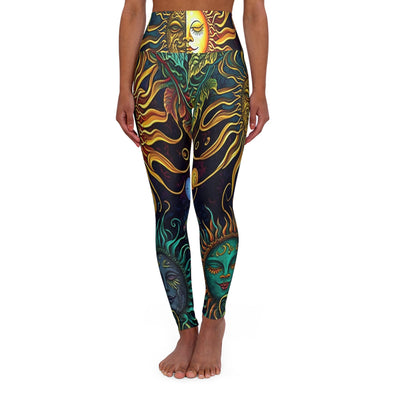 Sunlit Serenity: Vibrant High Waist Yoga Legging - Crystallized Collective