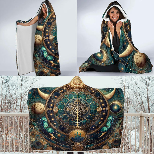 The Spark of Life Hooded Blanket - Crystallized Collective
