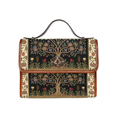 tree of life cottagecore Canvas Satchel Bag - Crystallized Collective