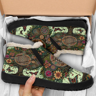 Tree of Life Wonderland Boho Winter Sneakers - Crystallized Collective