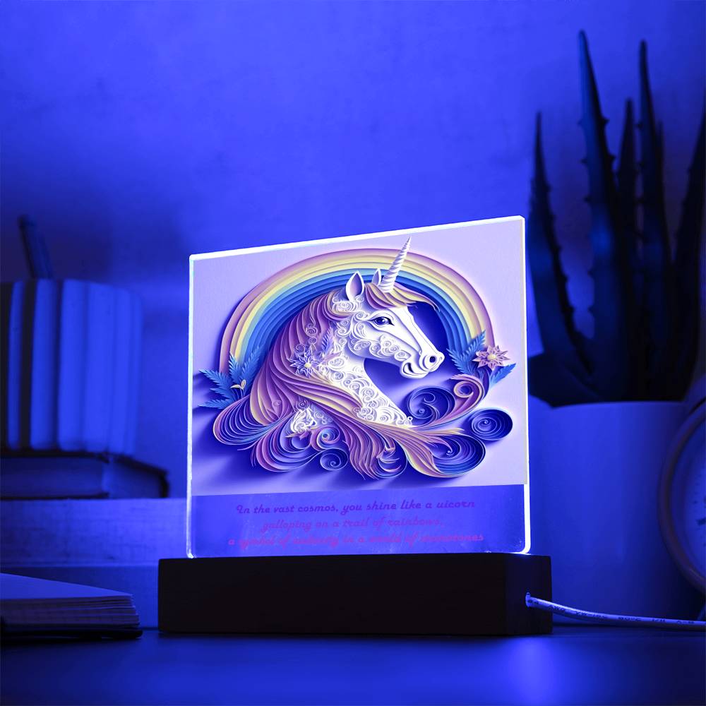 Unicorn Acrylic Plaque - Crystallized Collective