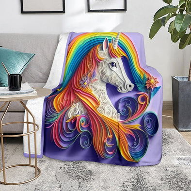 Unicorn Art Premium Blanket - Crystallized Collective