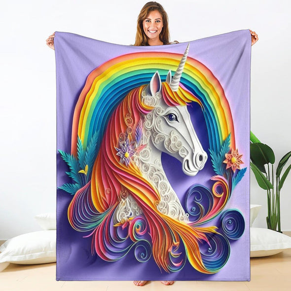 Unicorn Art Premium Blanket - Crystallized Collective